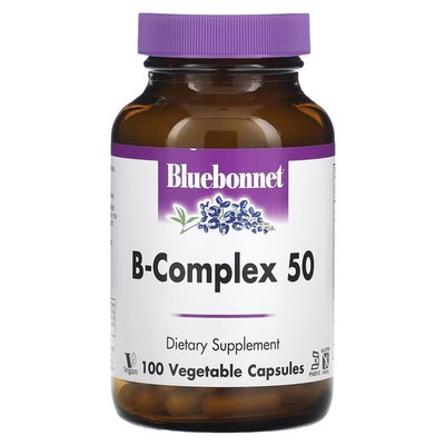 2 X Bluebonnet Nutrition, B-Complex 50, 100 Vegetable Capsules