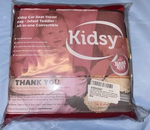 Kidsy Car Seat Travel Bag Heavy Duty Gate Check Infant Toddler Red NEW
