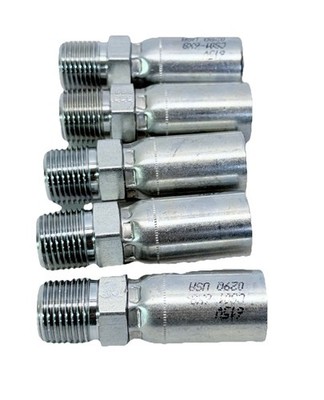 (5PCS) CS01-6X8 Couplamatic VARI-CRIMP Coupling 3/8'' Hose ID x 1/2-14 Thread NPT