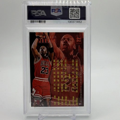 1995-96 Fleer #22 Michael Jordan Chicago Bulls PSA 8 Basketball Card