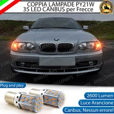 COPPIA LAMPADE FRECCE ANTERIORI LED BMW SERIE 3 E46 PY21W BAU15S CANBUS NO ERROR