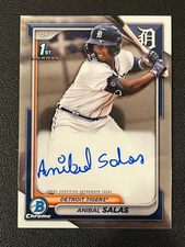 Anibal Salas 2024 Bowman Chrome 1st Auto Tigers