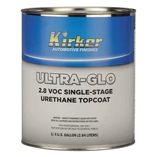 Kirker ULTRA-GLO Single-Stage Urethane Topcoat - Super Jet Black, .75 Gallon