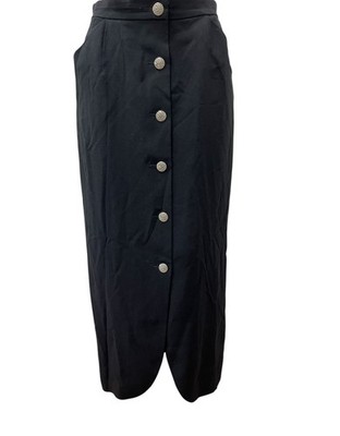 AKRIS Damen Rock Midi Wadelang Schwarz Steinchen VINTAGE 40 - S