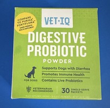 Vet IQ Dog Digestive Probiotic 30 Packets - New