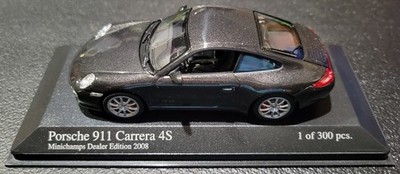 Minichamps 403066430 1/43 Porsche 911 (997) Carrera 4S 2008 Gray
