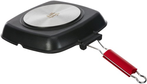 Lagostina Linea Rossa Grill Bistecchiera Antiaderente Quadrata in Alluminio 28 x - Foto 4 di 8