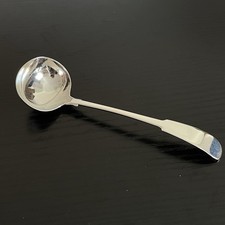 GEORGE III NEWCASTLE PROVINCIAL SILVER SAUCE LADLE THOMAS WATSON c1800 26g
