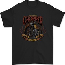 Custom Bike Chopper Biker Motorcycle Mens T-Shirt 100 Cotton