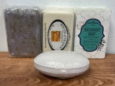 Lot of 4 Sealed Unused Luxury Bar Soaps Lavender Shea Butter Rosemary Mint