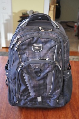 HIGH SIERRA ''ELITE'' Backpack - Black/Gray -Excellent Condition