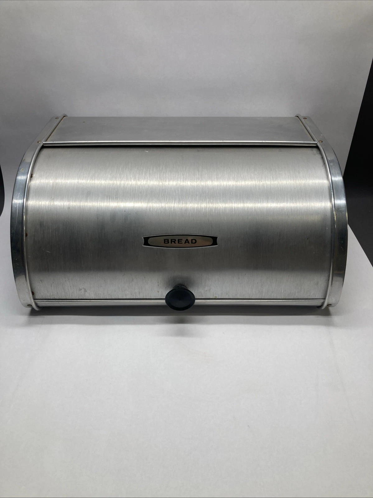 Vintage Kromex Aluminum Roll‑Top Bread Box Retro Mid-Century Kitchen Decor