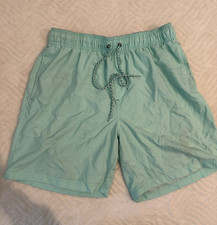 George Men's Swim Shorts Light Green L/G 36-38 Drawstring Elastic Lined