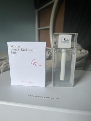 dior homme cologne 2.5 oz w mfk l eau a la rose 2 ml