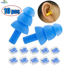 10 pcs Swimming Ear Plugs Nose Clip Silicone Diving Plug Waterproof Kids Adult