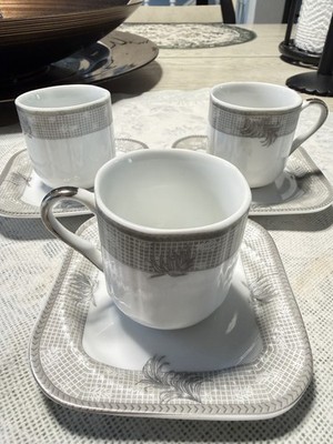 Yamasen Gold Collection White Porcelain 24ct Gold Plated Cup & Saucer Set