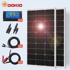 Dokio Rigido Pannello Solare Monocristallino 200W per Tetto, Giardino e Camper