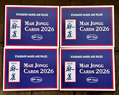 2026 STANDARD HANDS AND RULES - MAH JONGG CARDS - 4 Pack - 89th Year