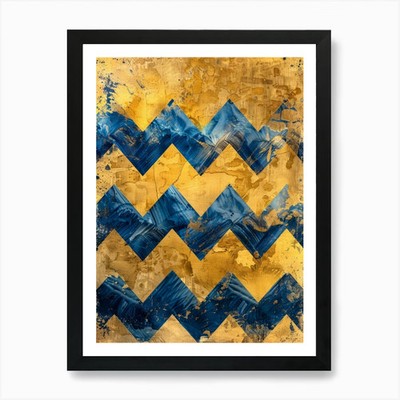 Chevron Kunstdruck gerahmt Wandbild Poster Leinwanddruck Bild