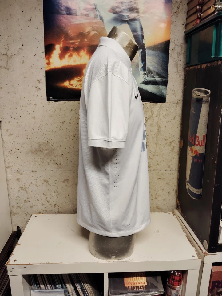 Maillot Foot Nike MHSC 40 Ans 2014 2015 Taille L Blanc #7 Bon Etat Nicollin - Photo 3/4