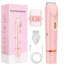 Dermave Bikini Shaver, Bikini Trimmer for Women, 2 in 1 Dual Head Painless