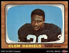 1966 Topps #107 Clem Daniels Raiders Prairie View 3 - VG