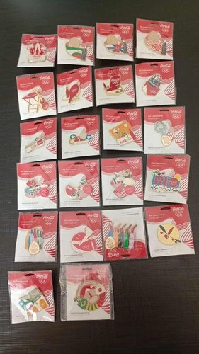 Rio 2016 Olympics Coca Cola Pin - Lot of 22 pins