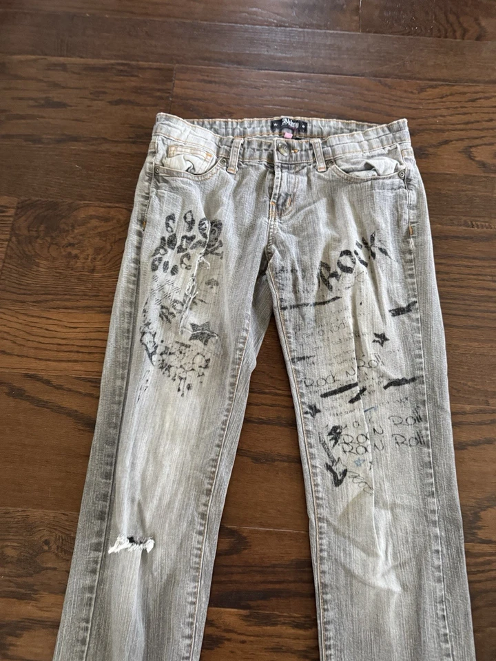 Pantalones de mezclilla grises vintage Abbey Dawn talla 5 Foto 2 de 4