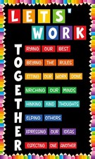 Motivational Bulletin Board Decorations for Classroom Let's Work Together Wal...
