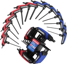 14-Piece T-Handle Allen Wrench Set, Metric & SAE T Handle Hex Key, Long Hex Key 