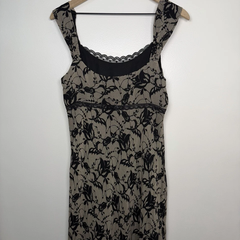 Vestido Babydoll Vintage Y2K Whimsigoth Encaje 100% Seda Fairycore Talla 10 Gótico Foto 3 de 4