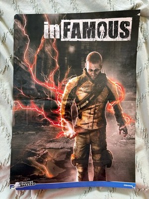 MEGA RARE INFAMOUS & GHOSTBUSTERS 2-SIDED POSTER FOR COLLECTORS