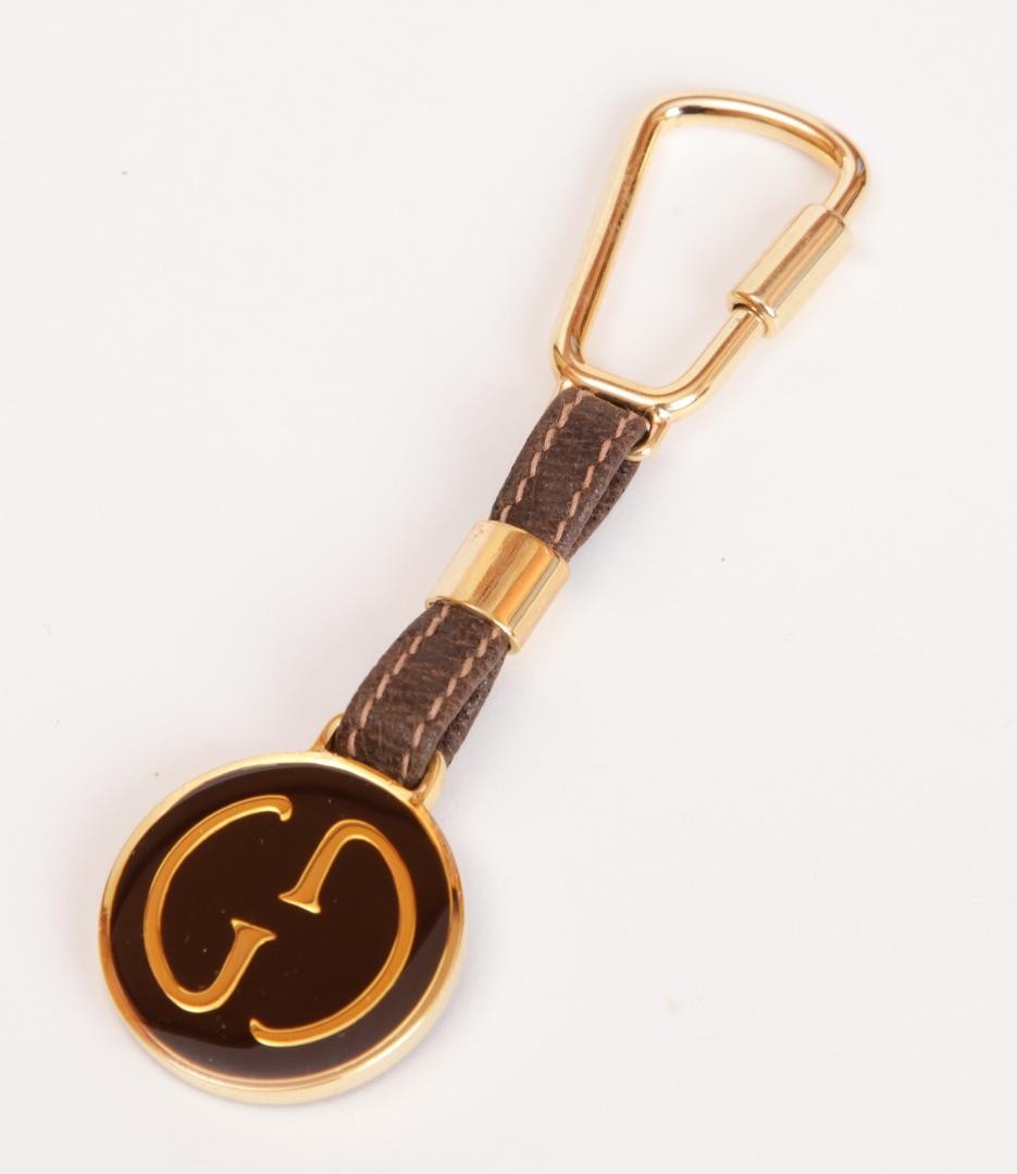 GUCCI Gucci Old Keychain Interlocking Leather - image 1