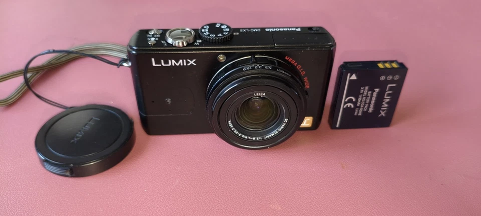 Panasonic Lumix DMC-LX2 10.2MP Digital Camera Black Tested Working, photo 1 of 5