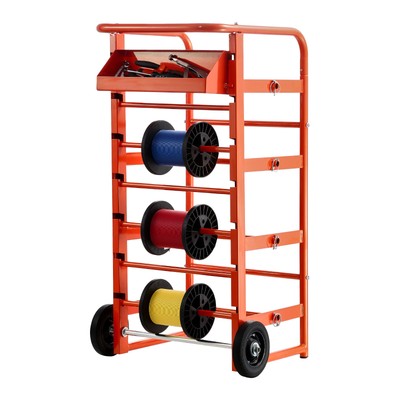 Wire Spool Rack 11 Rods Cable Caddy Wire Spool Cart for Industrial Electrical
