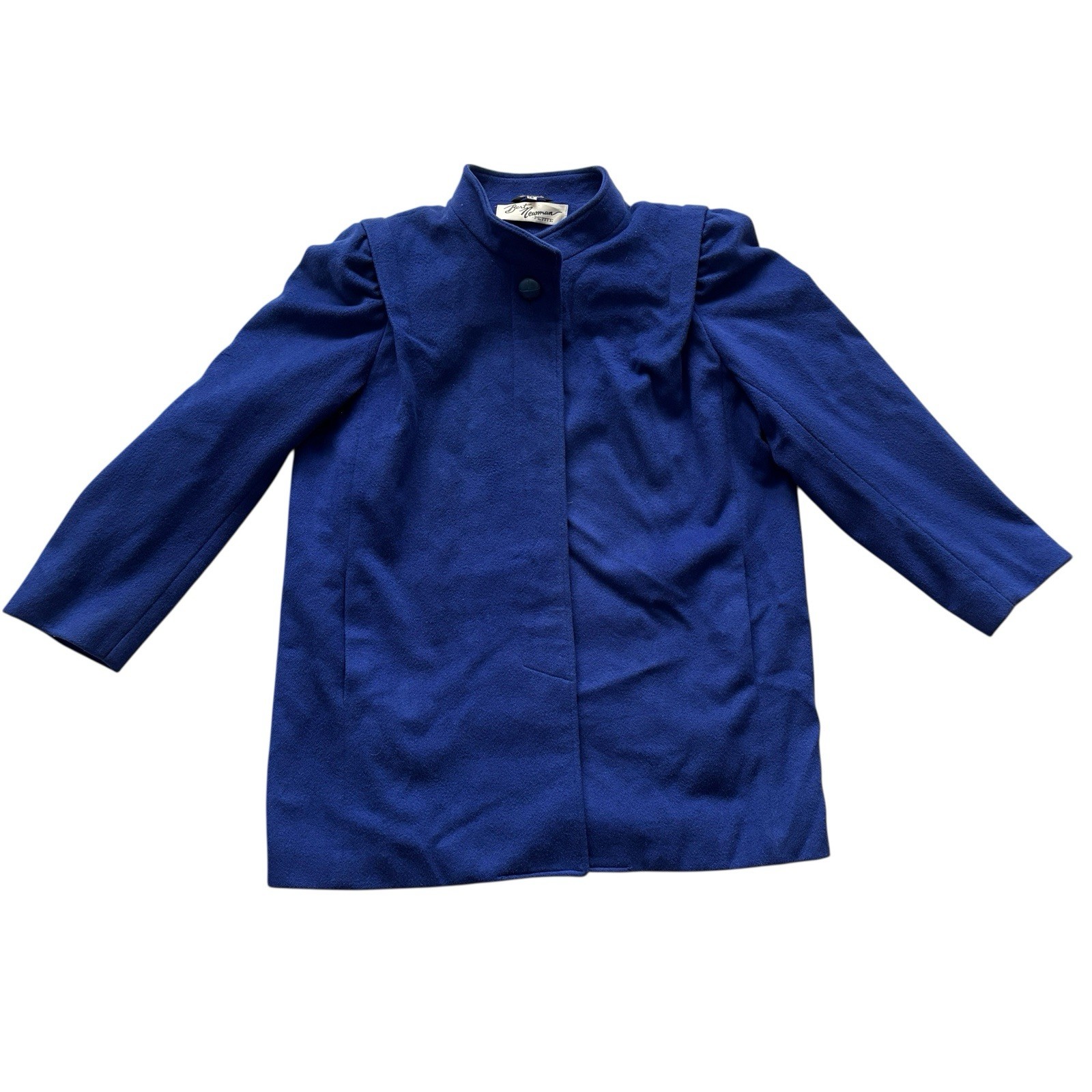 Vintage 80s Royal Blue USA Wool Coat Retro Indie Boho 18 image 2