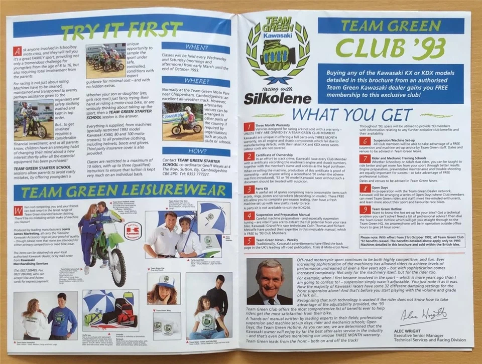 KAWASAKI MOTOCROSS & ENDURO RACERS Sales Brochure Poster 1993 #99985-101-93 - Image 2 of 3