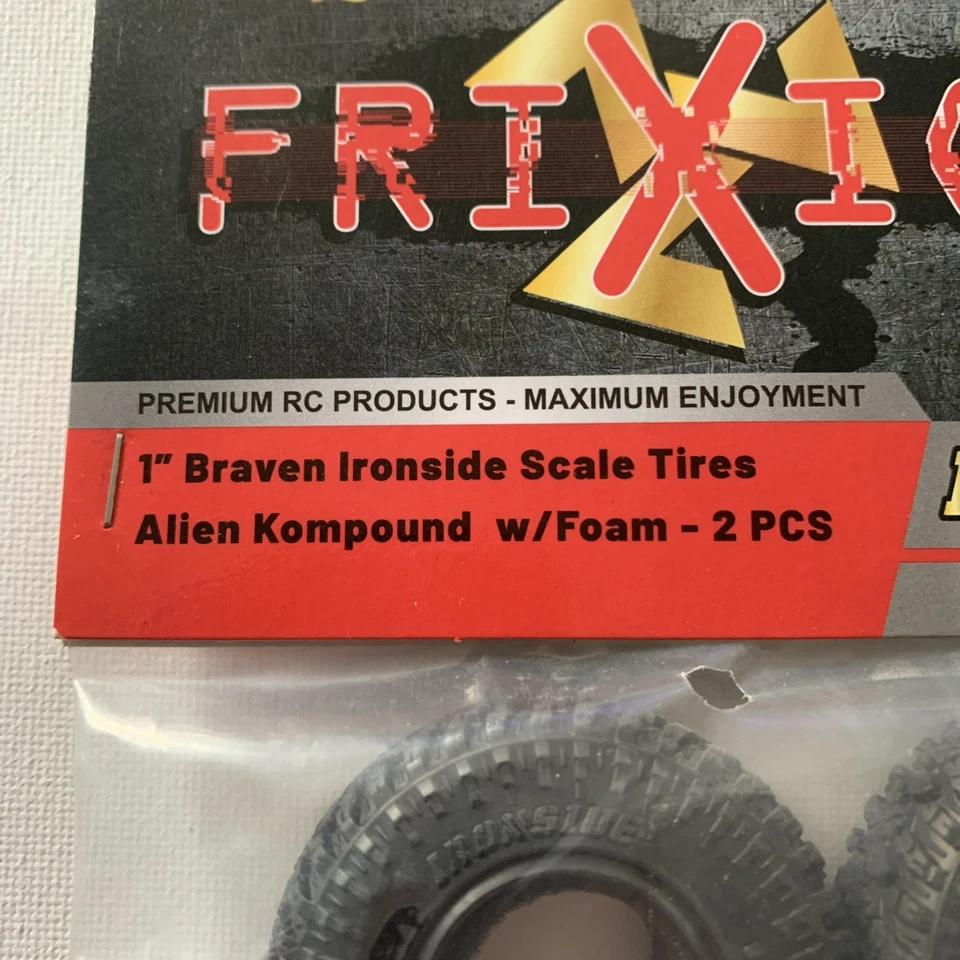 Frixion RC 1” Braven Ironside Scale Tires Alien Kompound W/Foam FXISD1AK NEW - Image 2 of 3