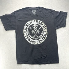 Sons of Anarchy Road Gear Shirt Mens Large Redwood Motorcycle Biker Tee READ