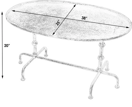 Kira Industrial Oval Coffee Table by Butler - Picture 8 of 8