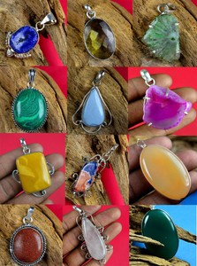 925 Sterling Silver Pendant Sterling Silver Pendant Labradorite /& Mix Gemstone 925 Sterling Silver Plated Pendant,Multi Stones Pendant