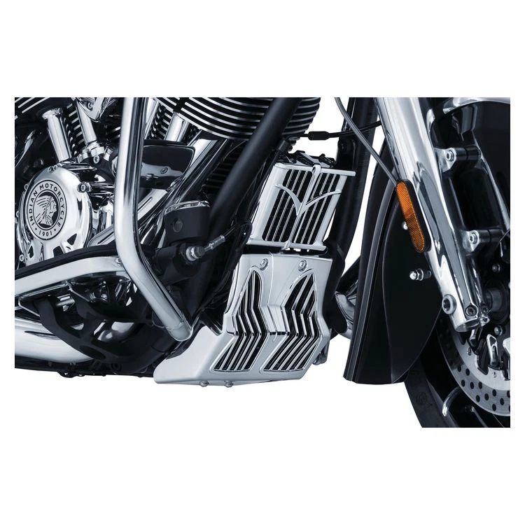Chin Fairings Oil Cooler Cover Kits Chrome Black For Indian Roadmaster Chieftain — 第 4/4 张图片