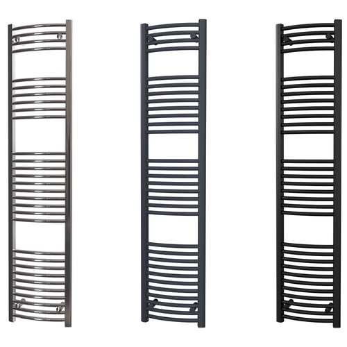 UK Radiators Towel Radiator TowelRail Curved Flat White|Chrome|Anthracite|Black - Picture 54 of 91