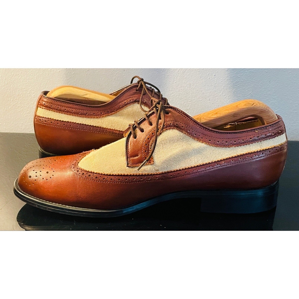 Vintage Neolite Oxfords Leather Classic Vintage Neolite Oxfords |Color Brown/Cream  main image 3