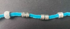 Set of 6 Brighton Spacer Beads Hearts, Son, Diva Silver Crystal Plus Large Tin