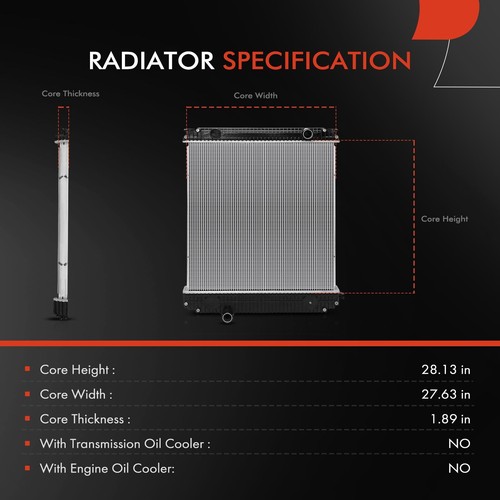 New Radiator for Ford B-800F F-650 F-750 L8501 L8511 L8513 FT900 LTS8000F Diesel - Picture 2 of 9