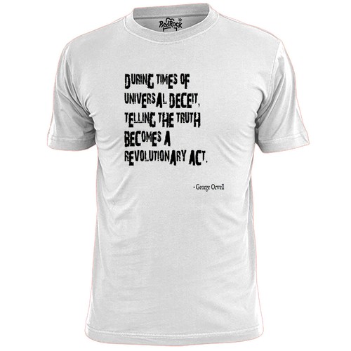 Camiseta Para Hombres George Orwell Revolution Quote Distópico Gran Hermano 1984 - Imagen 1 de 4