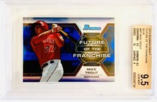 2013 Bowman Draft Mike Trout “Future of The Franchise” Blue Refr. #/250 BGS 9.5