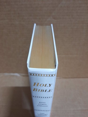 Holy Bible The Comfort Edition King James Version weiches weißes Cover 1991 Neu - Bild 3 von 12