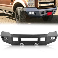 Black Front Bumper Fit For 2011-2016 Ford F250 F350 w/Led Lights